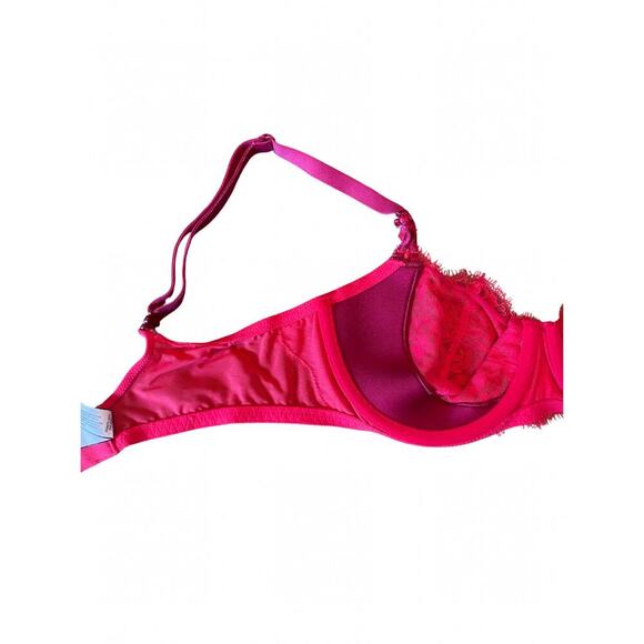 Victoria’s Secret Dream Angels Push-Up Red Lace Underwire Bra Size 34D 0595B - Picture 3 of 8
